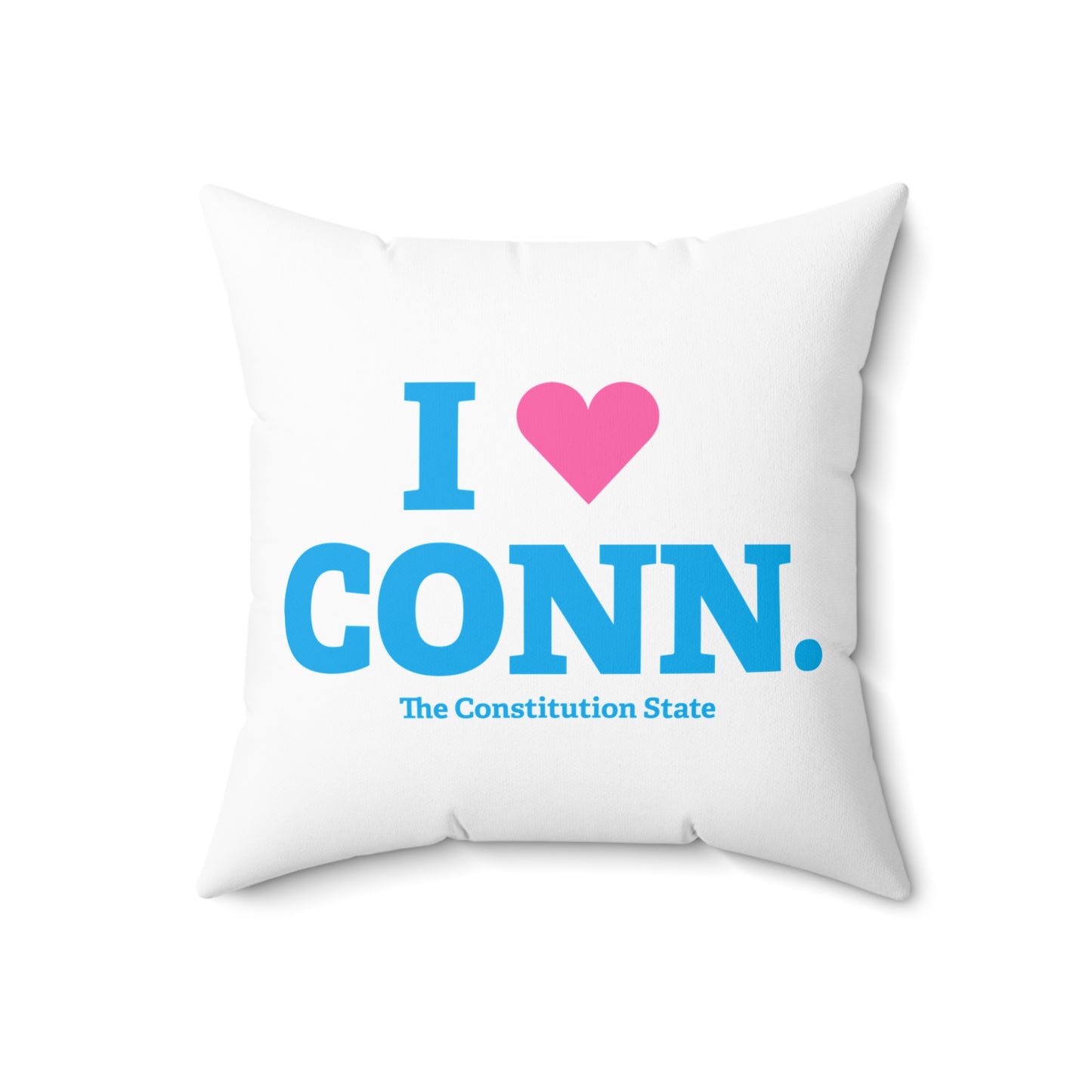 I Heart CONN. Spun Polyester Square Pillow