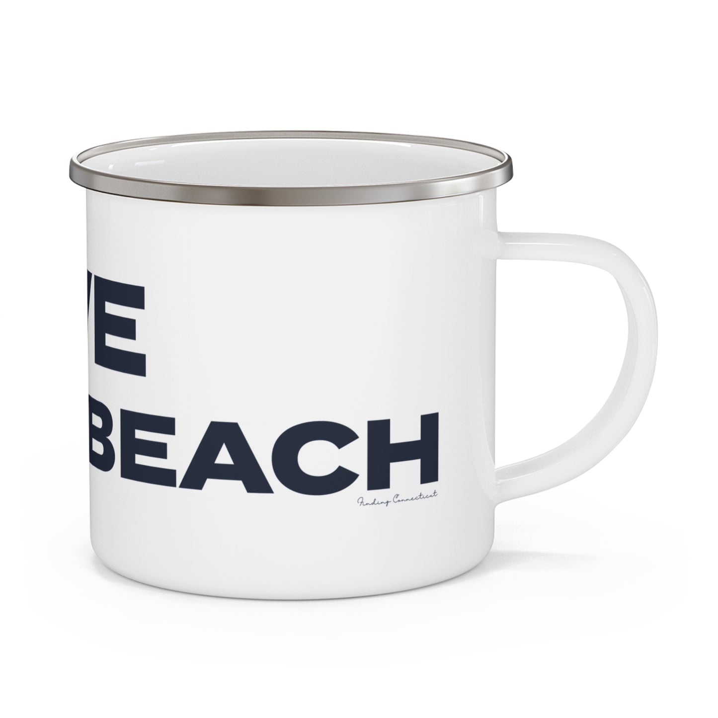 Love Compo Beach Enamel Camping Mug