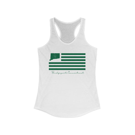 Bridgeport Connecticut St. Patrick's Day Flag Women's Ideal Racerback Tank