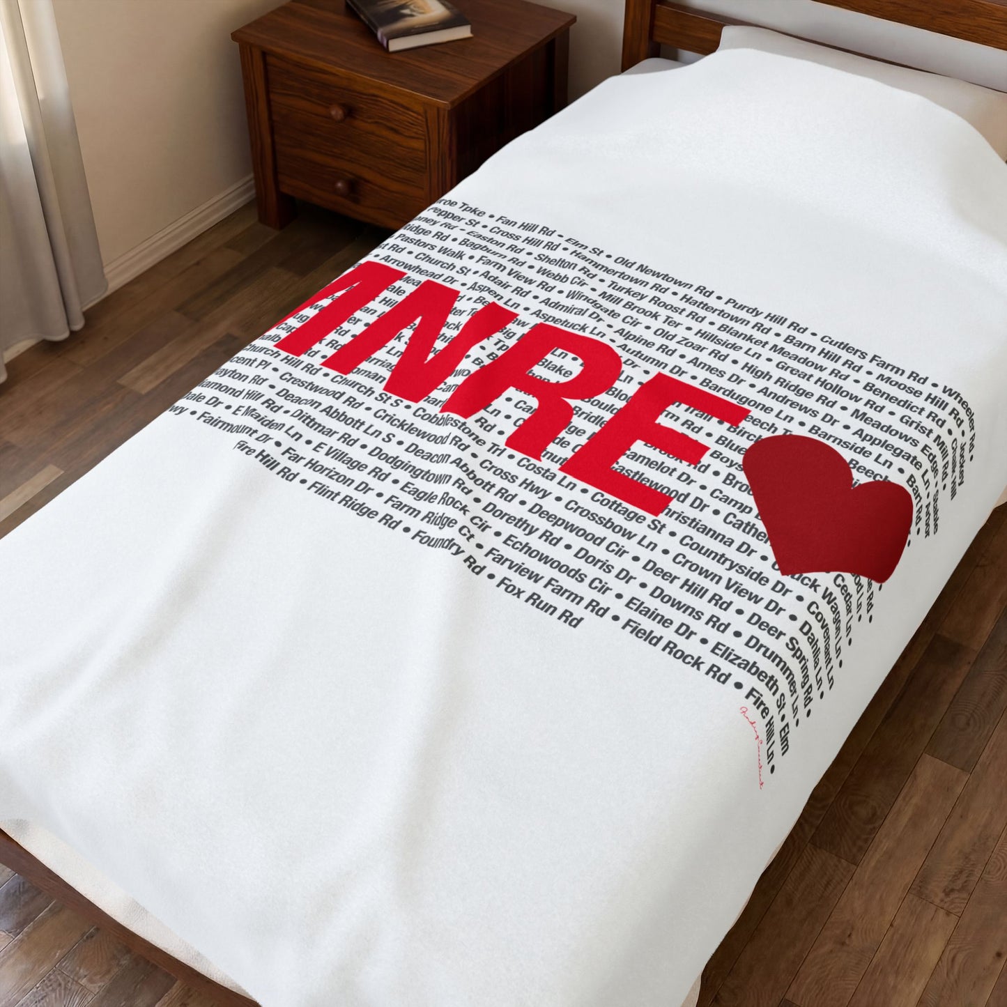Monroe Love Velveteen Plush Blanket