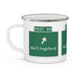 Vintage WCP Exit 64 Sign Enamel Camping Mug