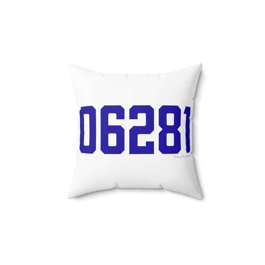 06281 Woodstock Connecticut Zip Code Spun Polyester Square Pillow