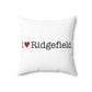 I Heart Ridgefield. Spun Polyester Square Pillow