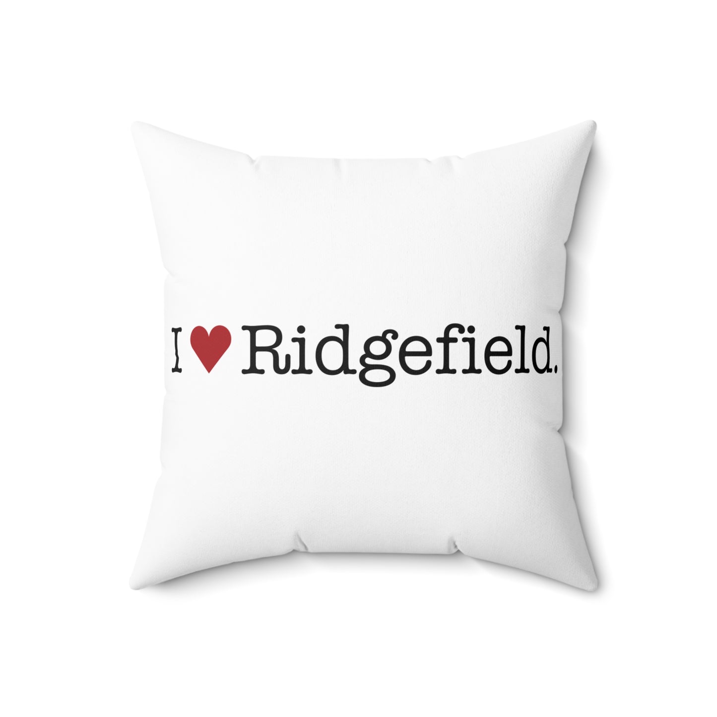I Heart Ridgefield. Spun Polyester Square Pillow