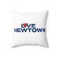 Love Newtown Spun Polyester Square Pillow