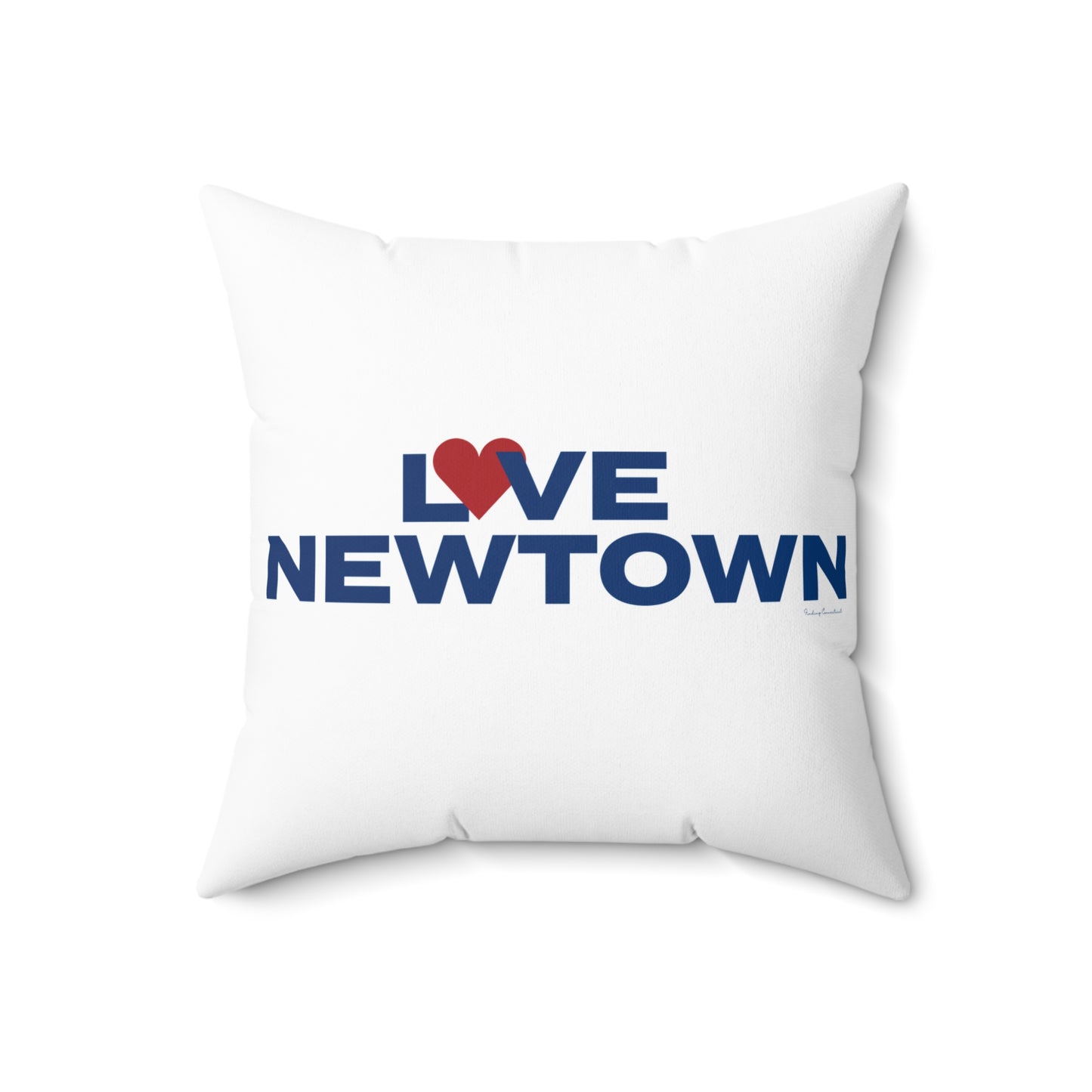 Love Newtown Spun Polyester Square Pillow