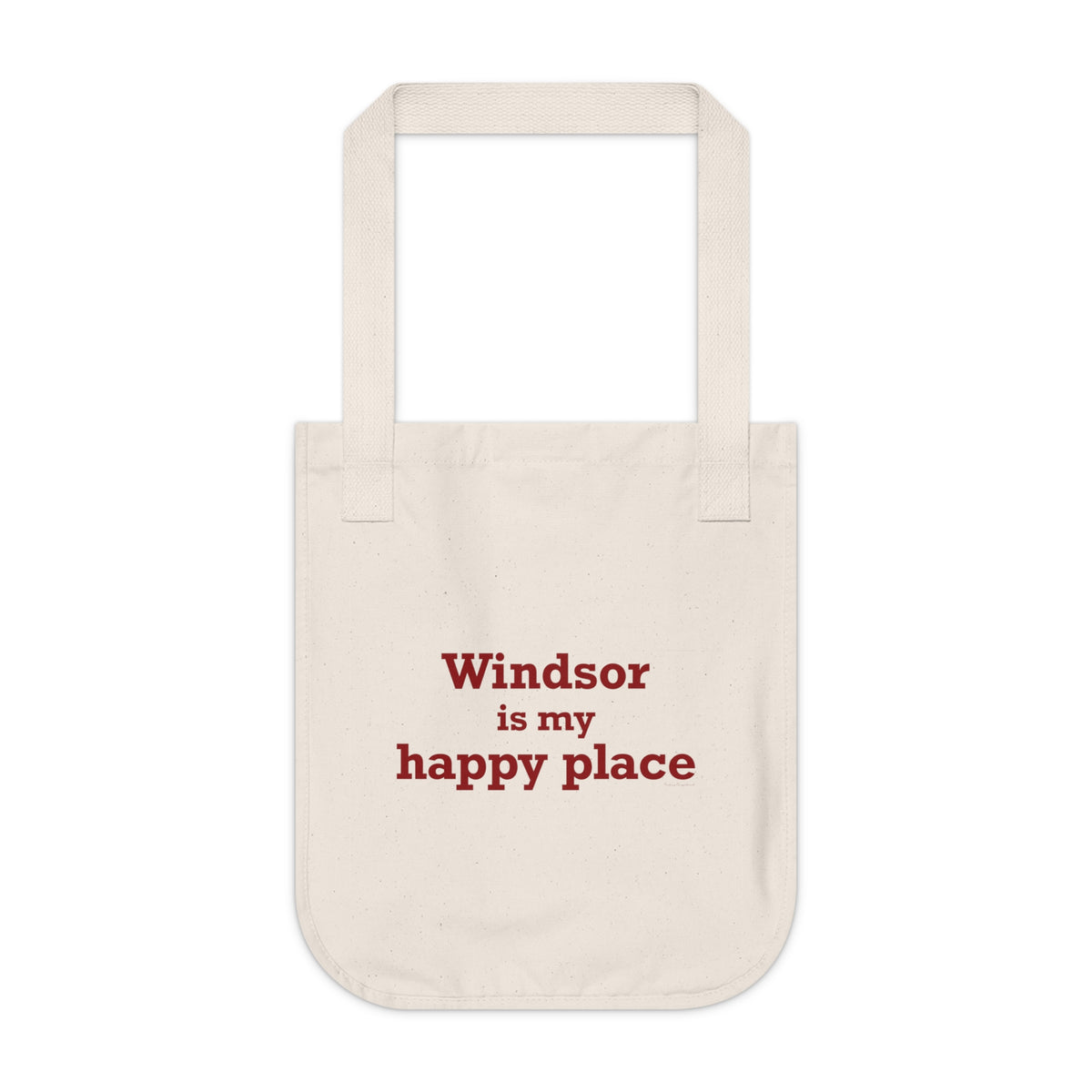 Windsor is My Happy Place Organic Canvas Tote Bag