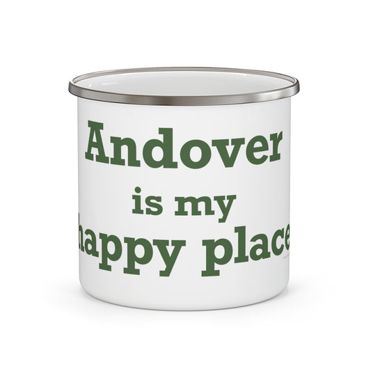 Andover is My Happy Place Enamel Camping Mug