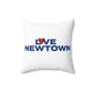 Love Newtown Spun Polyester Square Pillow