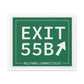 Vintage Exit 55B WCP Sign Matte Canvas, Stretched, 1.25"