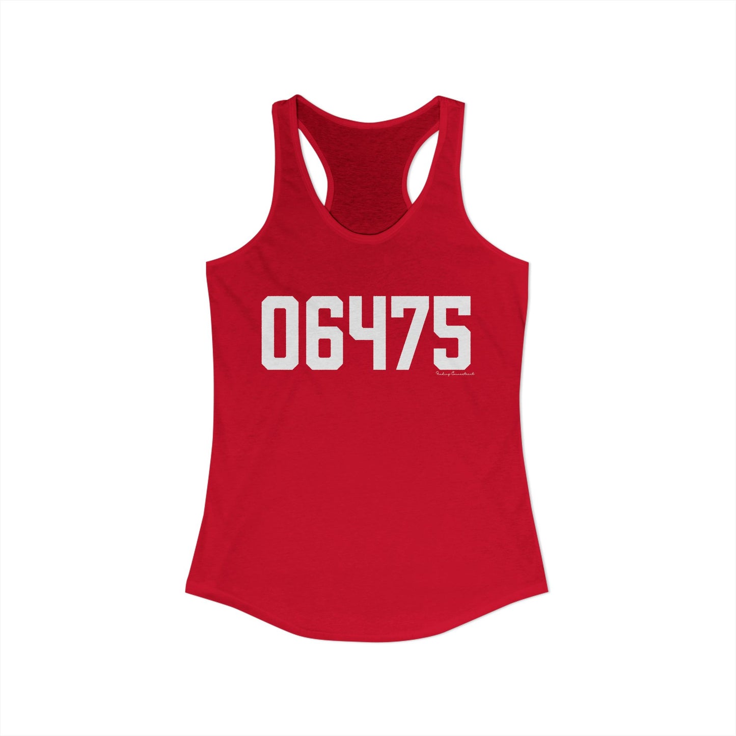 06475 Old Saybrook CT Zip Code Women's Ideal Racerback Tank Top