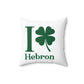 I Clover Hebron Spun Polyester Square Pillow