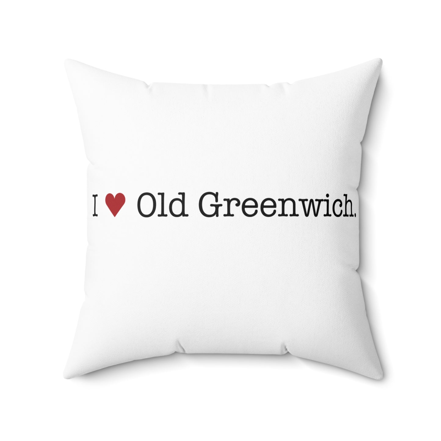 I Heart Old Greenwich. Spun Polyester Square Pillow