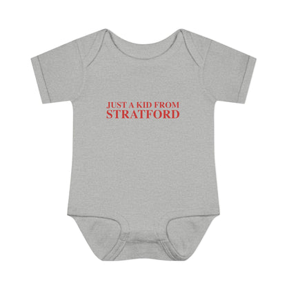 Just a kid from Stratford Infant Baby Rib Bodysuit