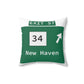 Vintage WCP Exit 57 Sign Spun Polyester Square Pillow