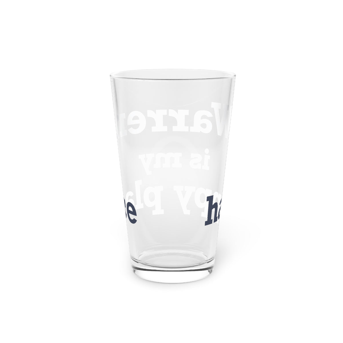 Warren is My Happy Place Pint Glass, 16oz