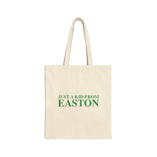 Just a kid from Easton Cotton Canvas Tote Bag
