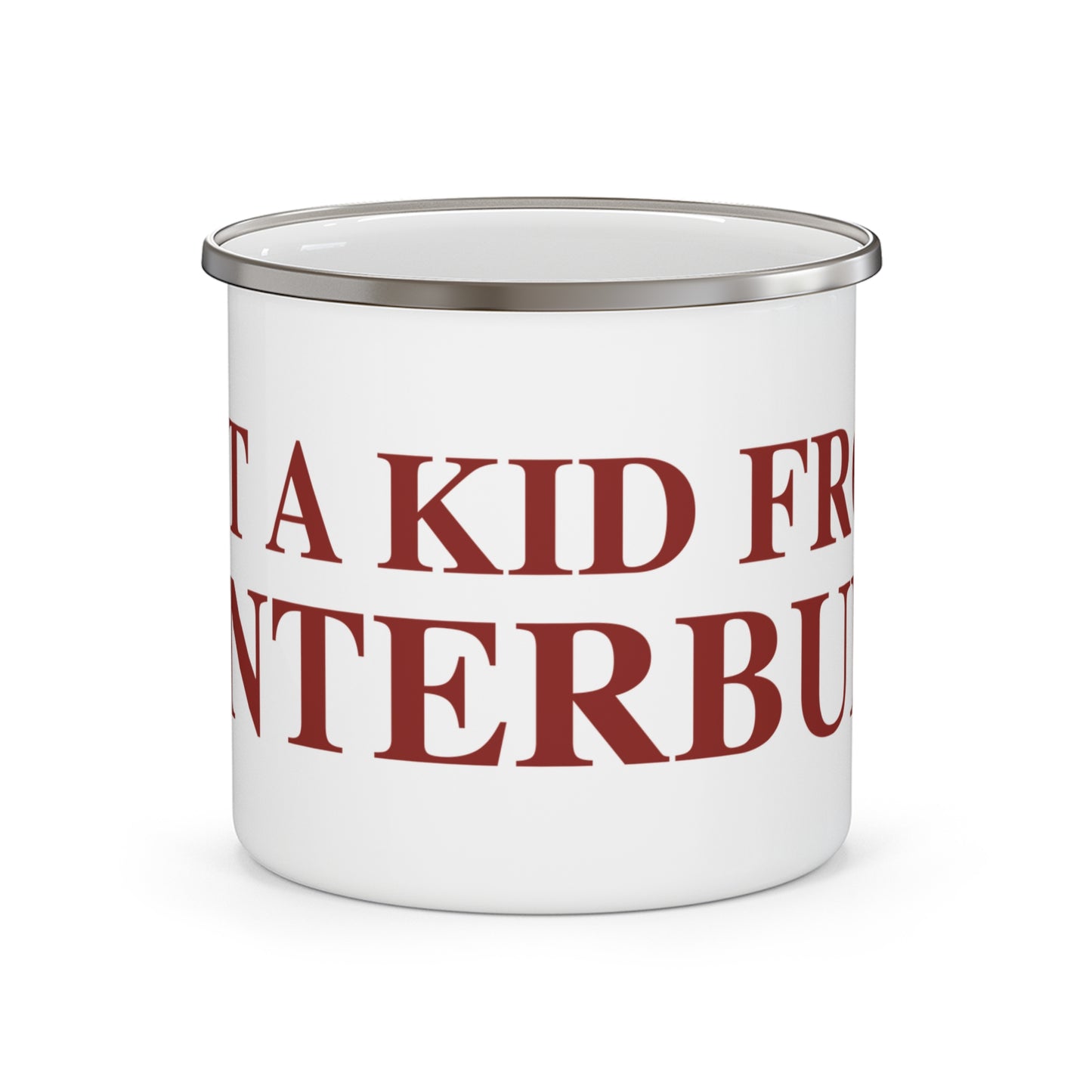 Just a kid from Canterbury Enamel Camping Mug