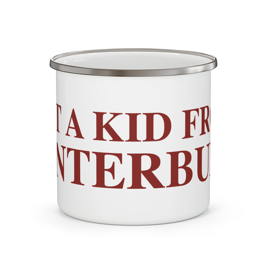 Just a kid from Canterbury Enamel Camping Mug