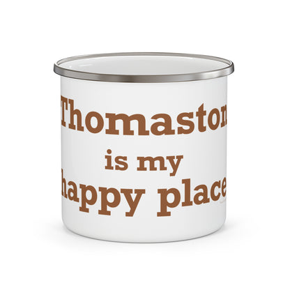 Thomaston is My Happy Place Enamel Camping Mug