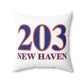 203 New Haven Red White & Blue Spun Polyester Square Pillow