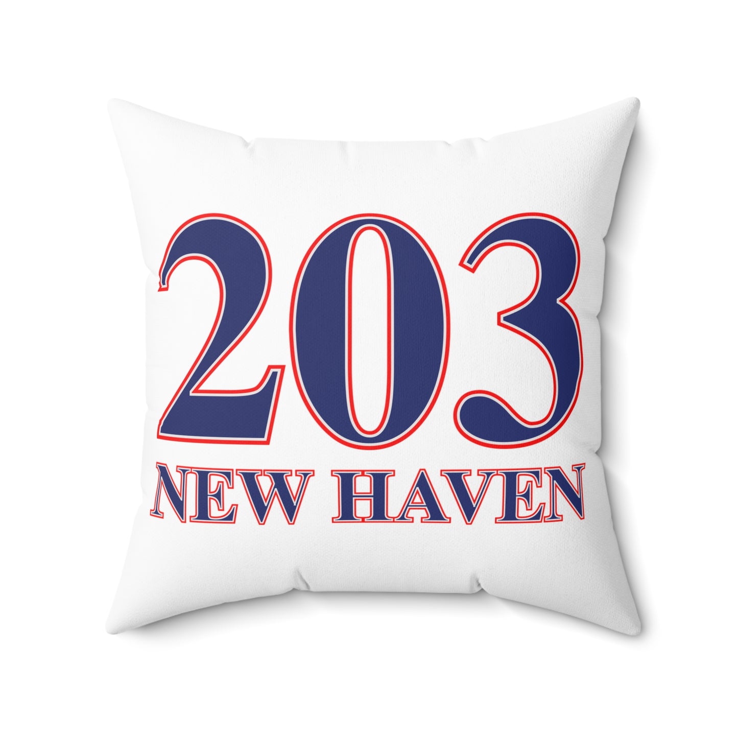 203 New Haven Red White & Blue Spun Polyester Square Pillow