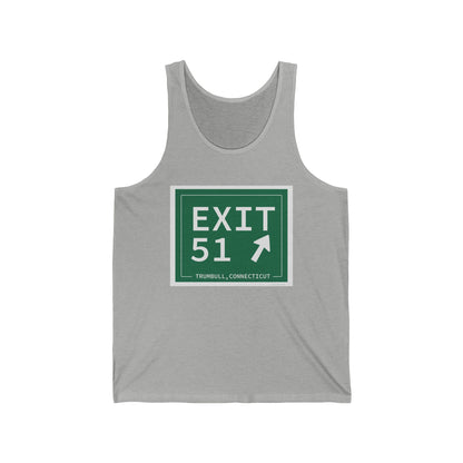 Vintage Exit 51  Merritt Parkway Sign Unisex Jersey Tank Top
