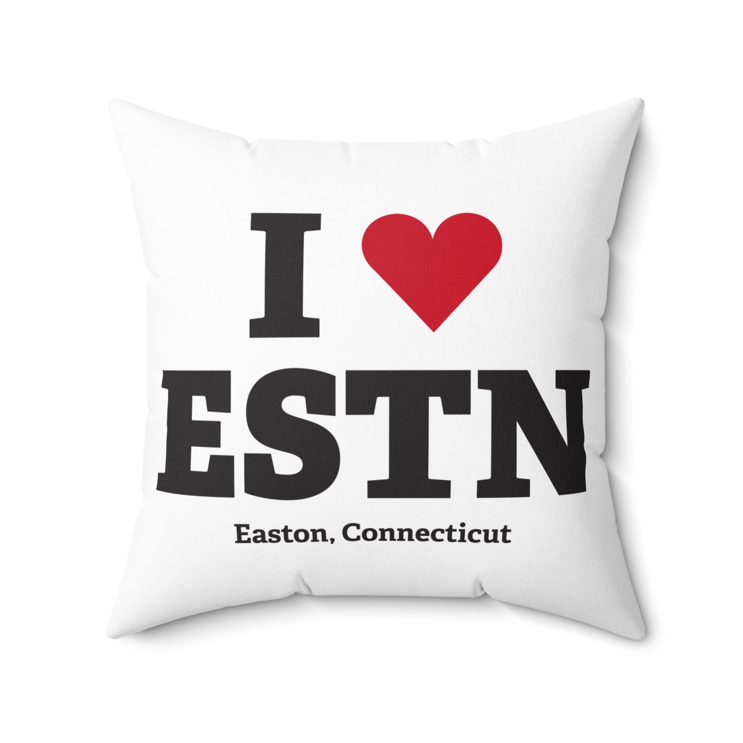 I Heart ESTN Spun Polyester Square Pillow