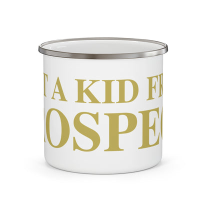 Just a kid from Prospect Enamel Camping Mug