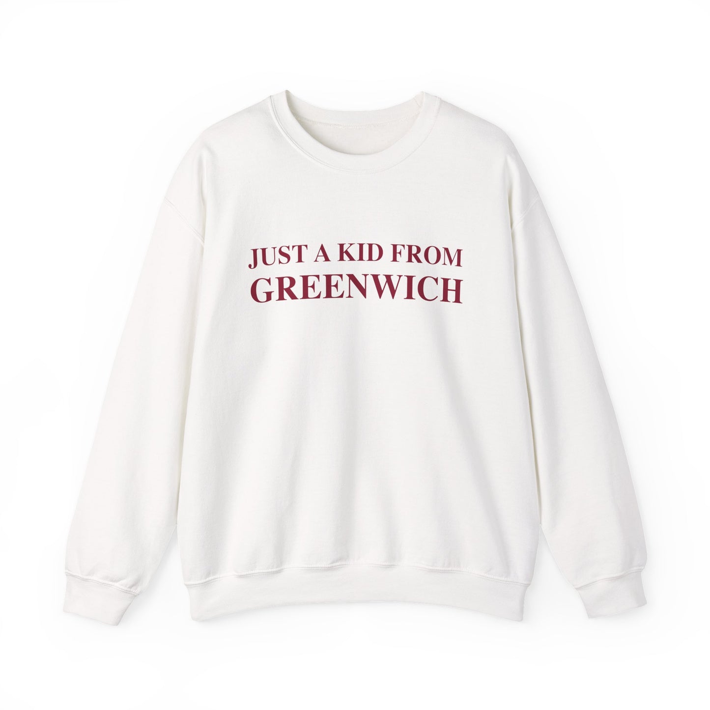 Just a kid from Greenwich Unisex Heavy Blend™ Crewneck Sweatshirt