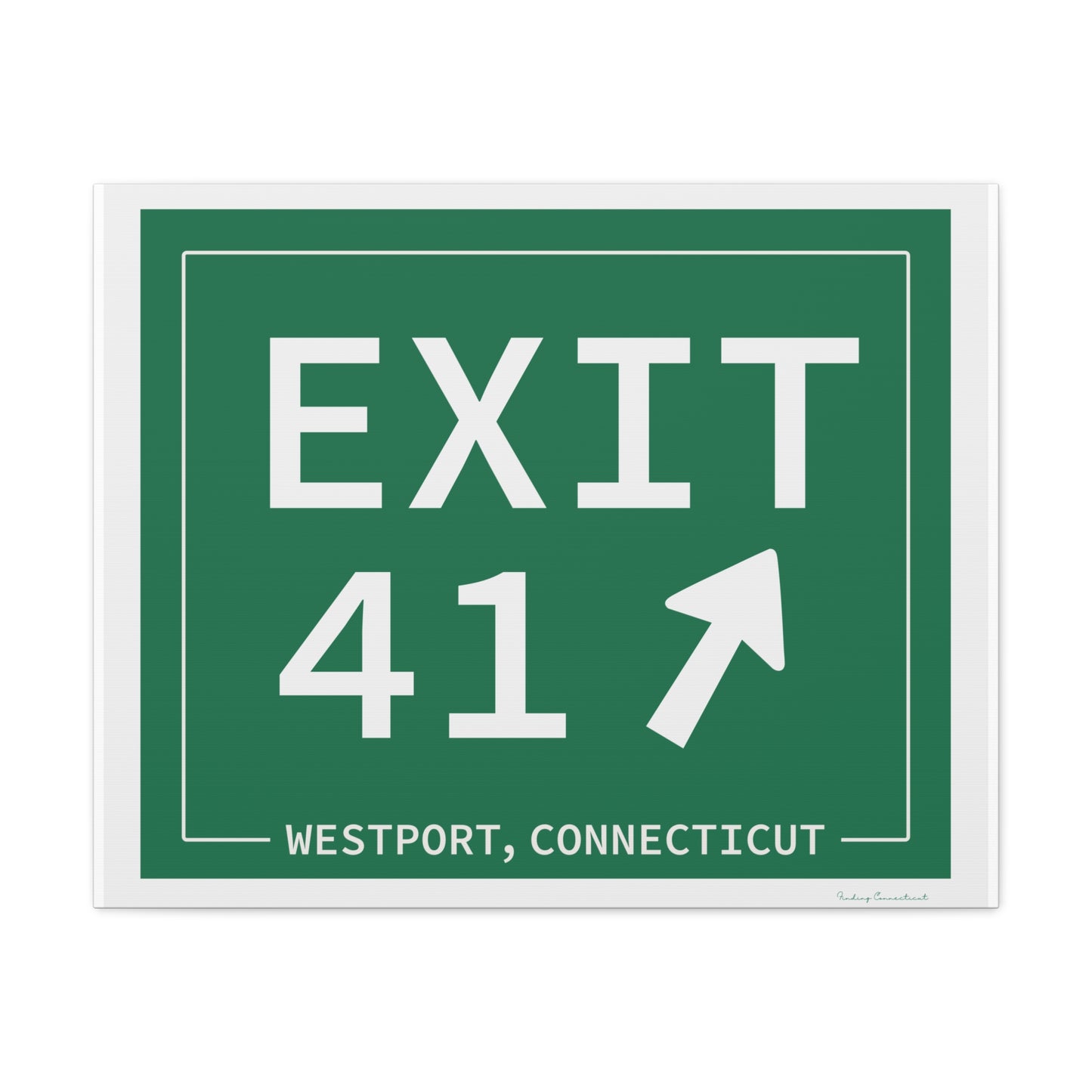 Vintage Exit 41 Merritt Parkway Sign Matte Canvas, Stretched, 1.25"