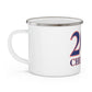203 Cheshire Red White & Blue Enamel Camping Mug