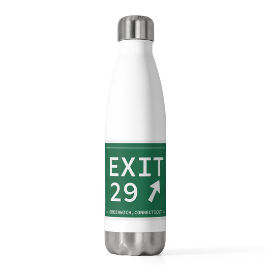 Vintage Exit 29 Merritt Parkway Sign 20oz Insulated Bottle