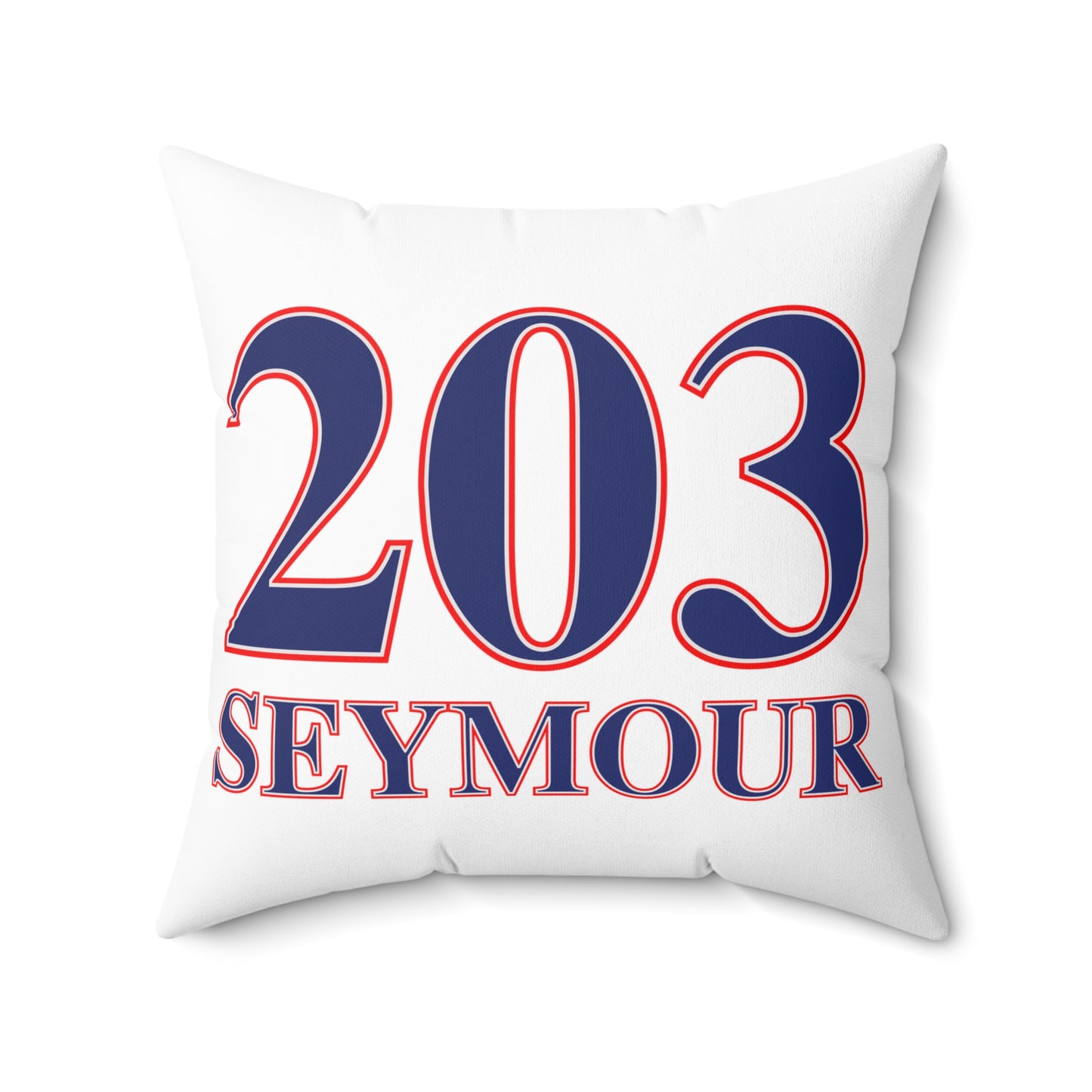 203 Seymour Red White & Blue Spun Polyester Square Pillow