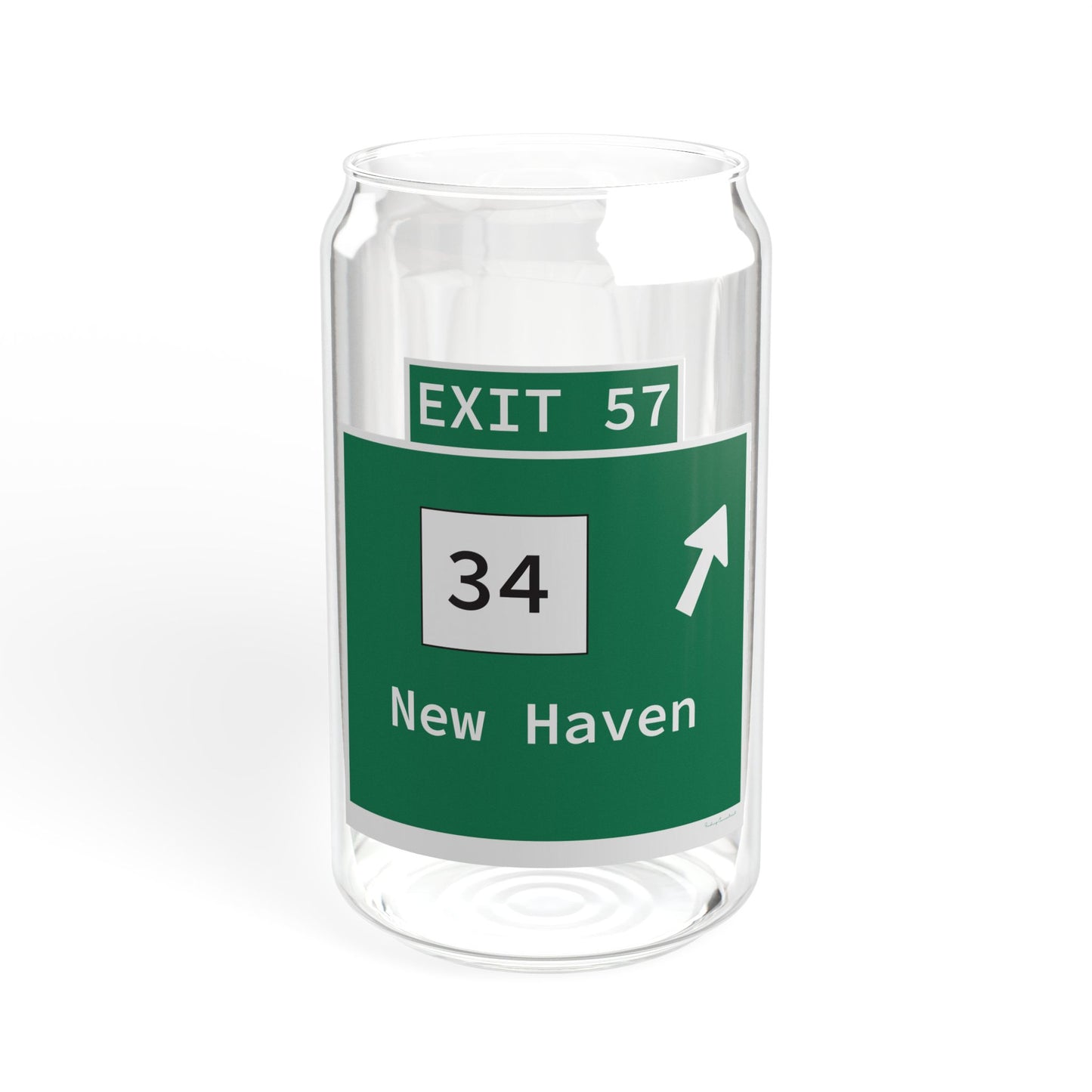 Vintage WCP Exit 57 Sign Sipper Glass, 16oz