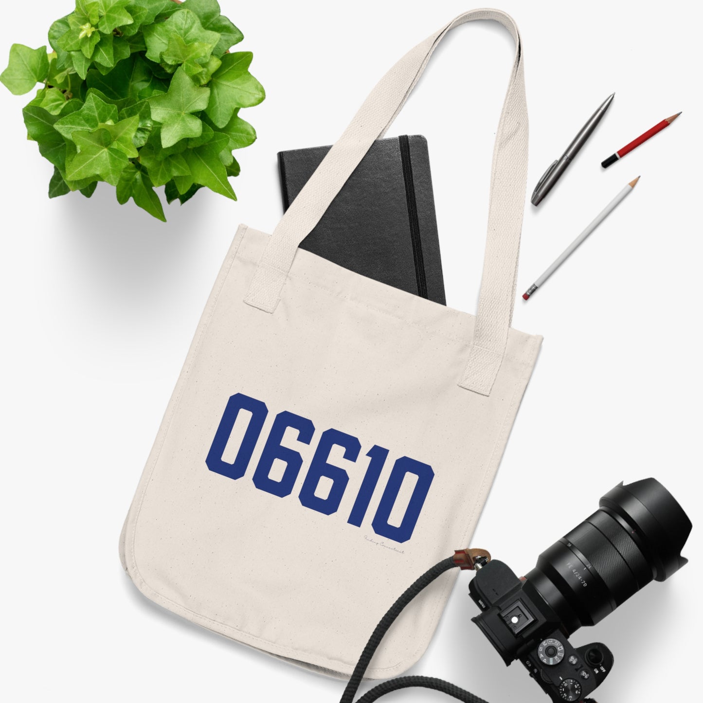 06610  Bridgeport Connecticut Zip Code Organic Canvas Tote Bag