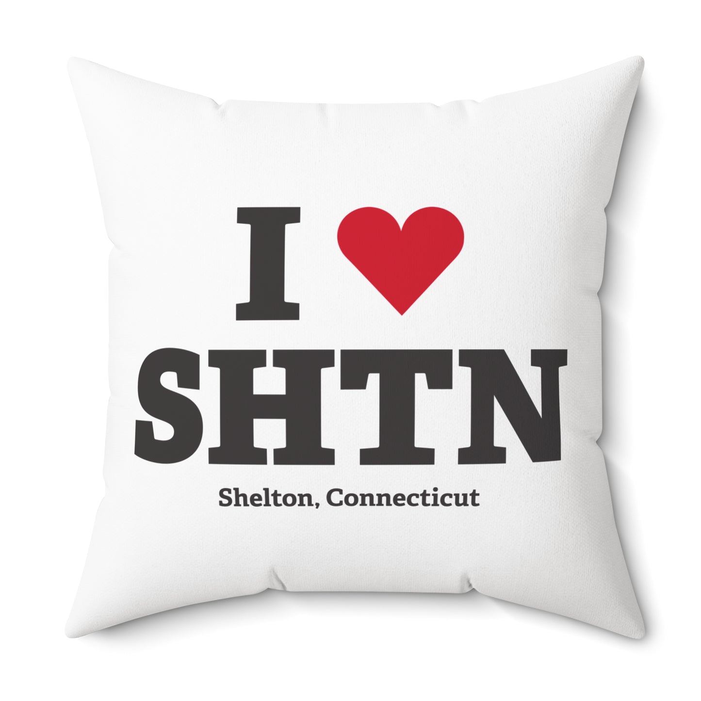 I Heart SHTN Spun Polyester Square Pillow