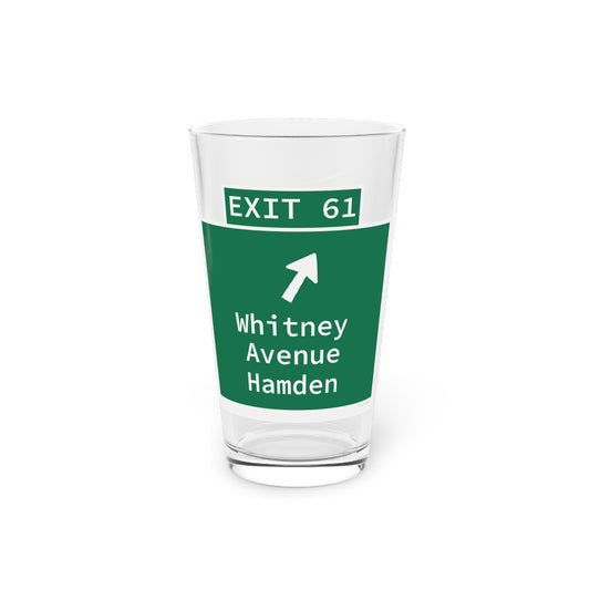 Vintage WCP Exit 61 Sign Pint Glass, 16oz