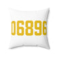 06896 Redding Connecticut Zip Code Spun Polyester Square Pillow