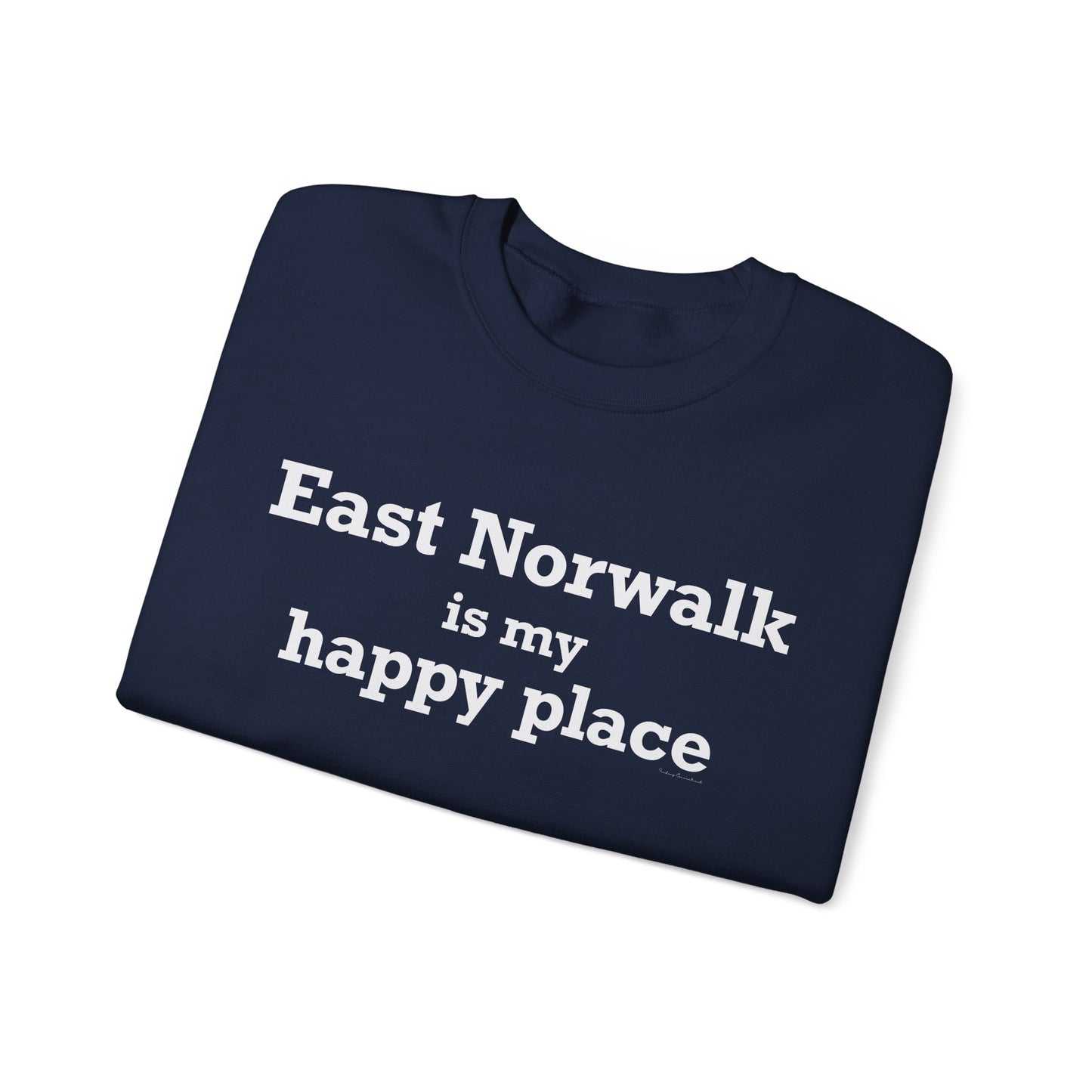 East Norwalk is My Happy Place Unisex Heavy Blend™ Crewneck Sweatshirt