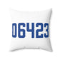 06423 East Haddam Connecticut Zip Code Spun Polyester Square Pillow