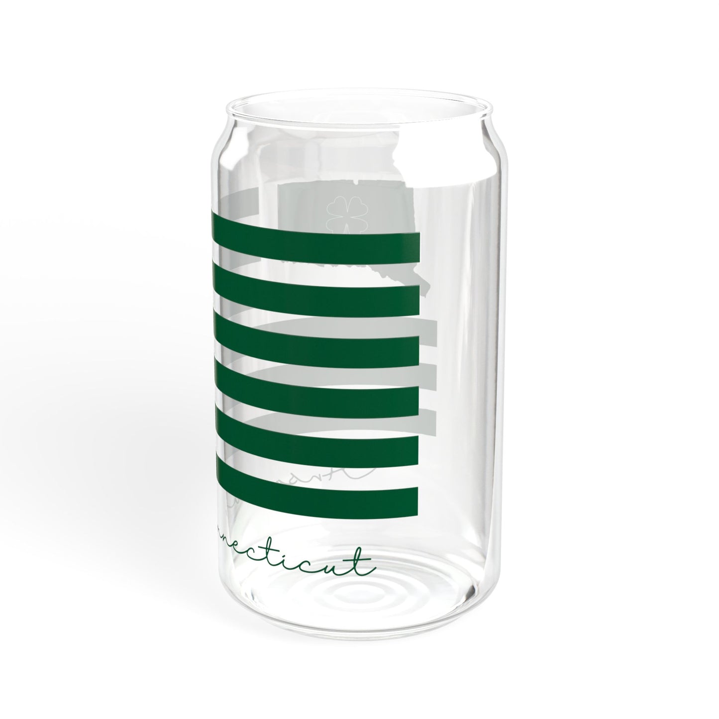 Ansonia Connecticut St. Patrick’s Day Flag Sipper Glass, 16oz