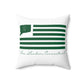 New London Connecticut St. Patrick’s Day Flag Spun Polyester Square Pillow