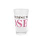 Just a kid listening to Goose - Pink & Espresso Pint Glass, 16oz