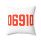 06910 Stamford Connecticut Zip Code Spun Polyester Square Pillow
