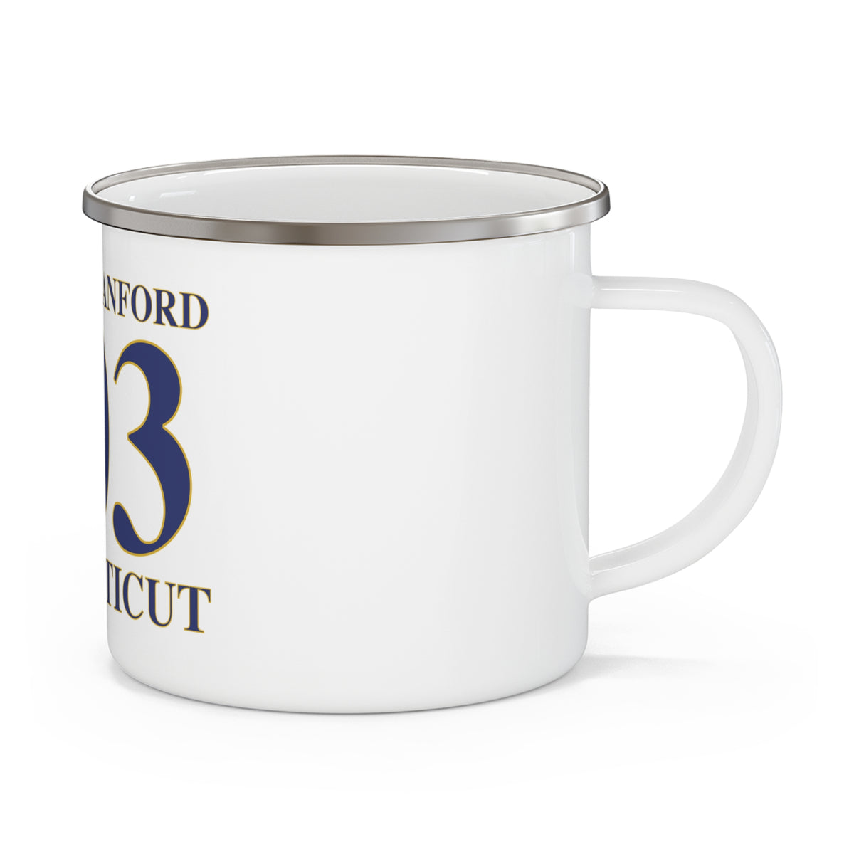 North Branford 203 Connecticut Enamel Camping Mug