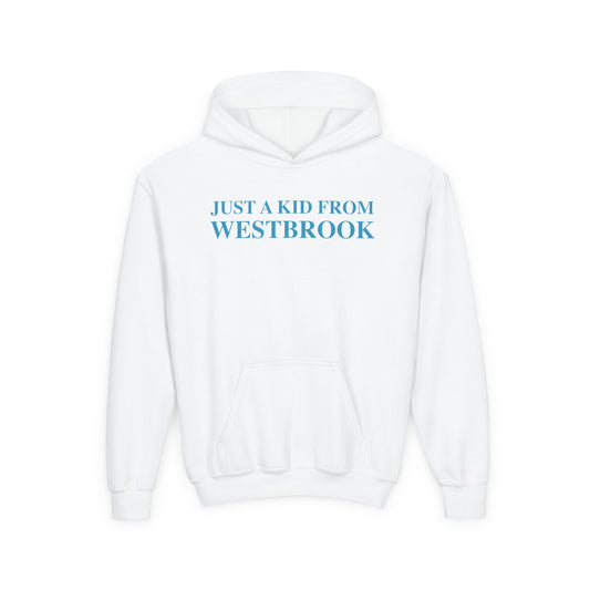 Just a kid from Westbrook Youth Heavy Blend Hooded Sweatshirt