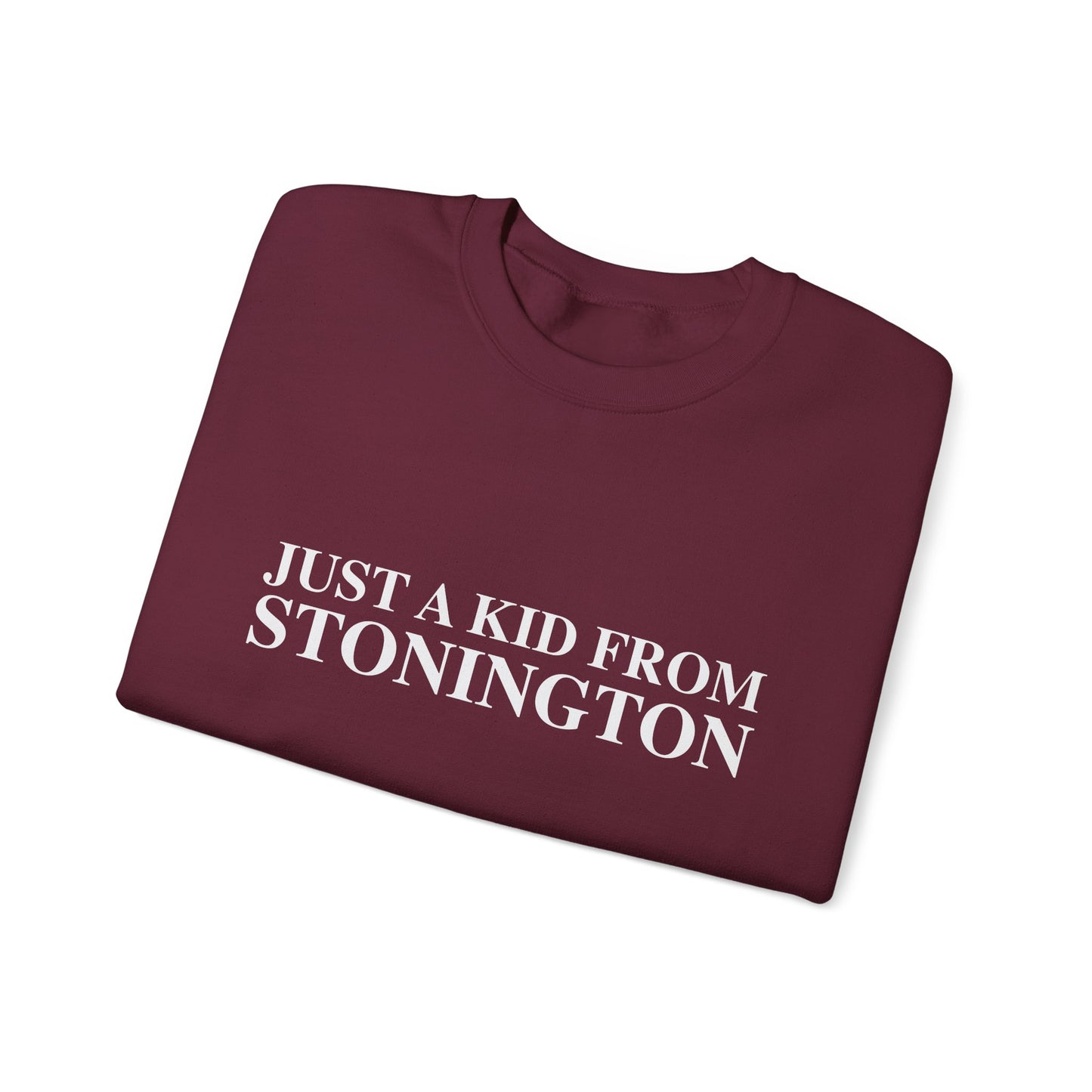 Just a kid from Stonington Unisex Heavy Blend™ Crewneck Sweatshirt