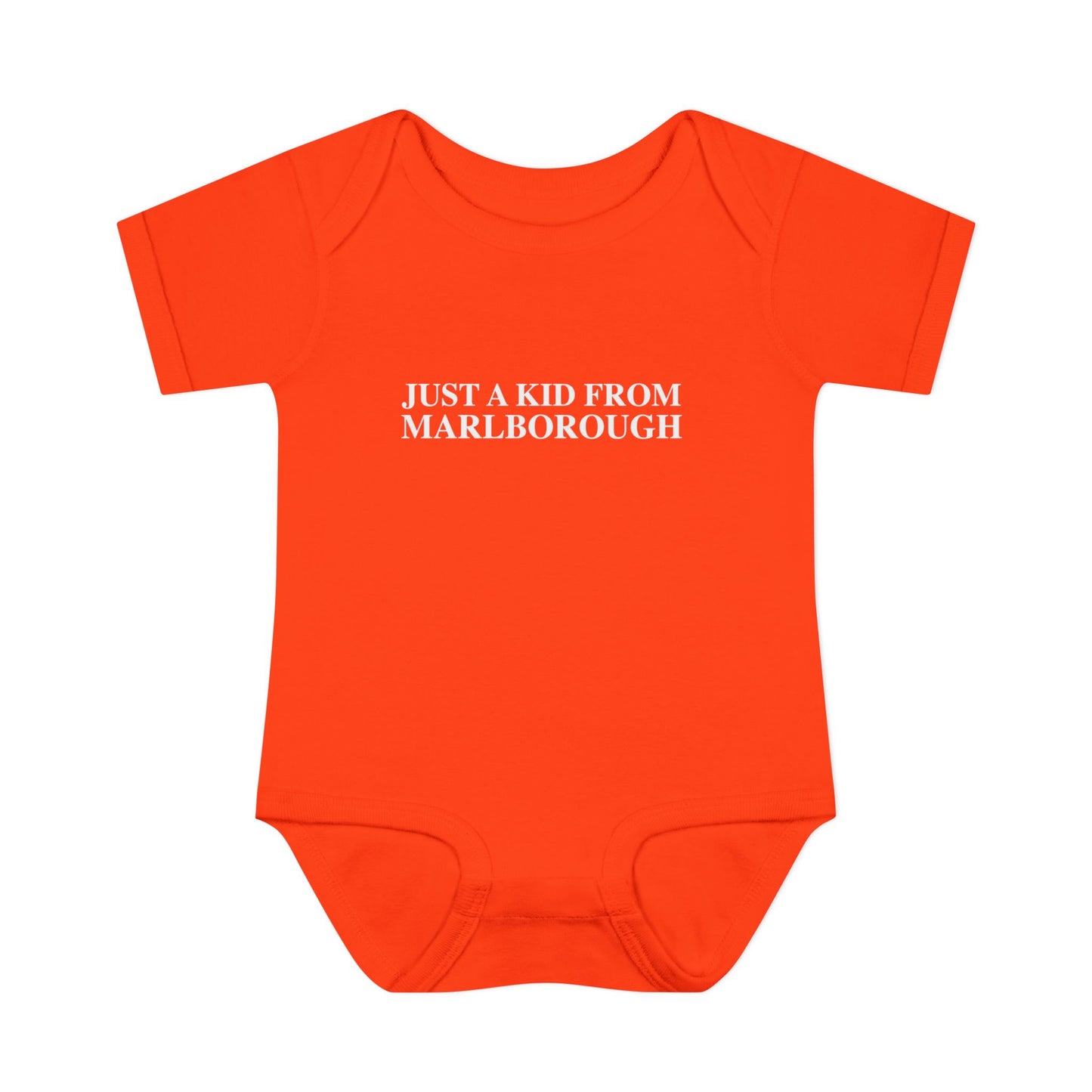Just a kid from Marlborough Infant Baby Rib Bodysuit
