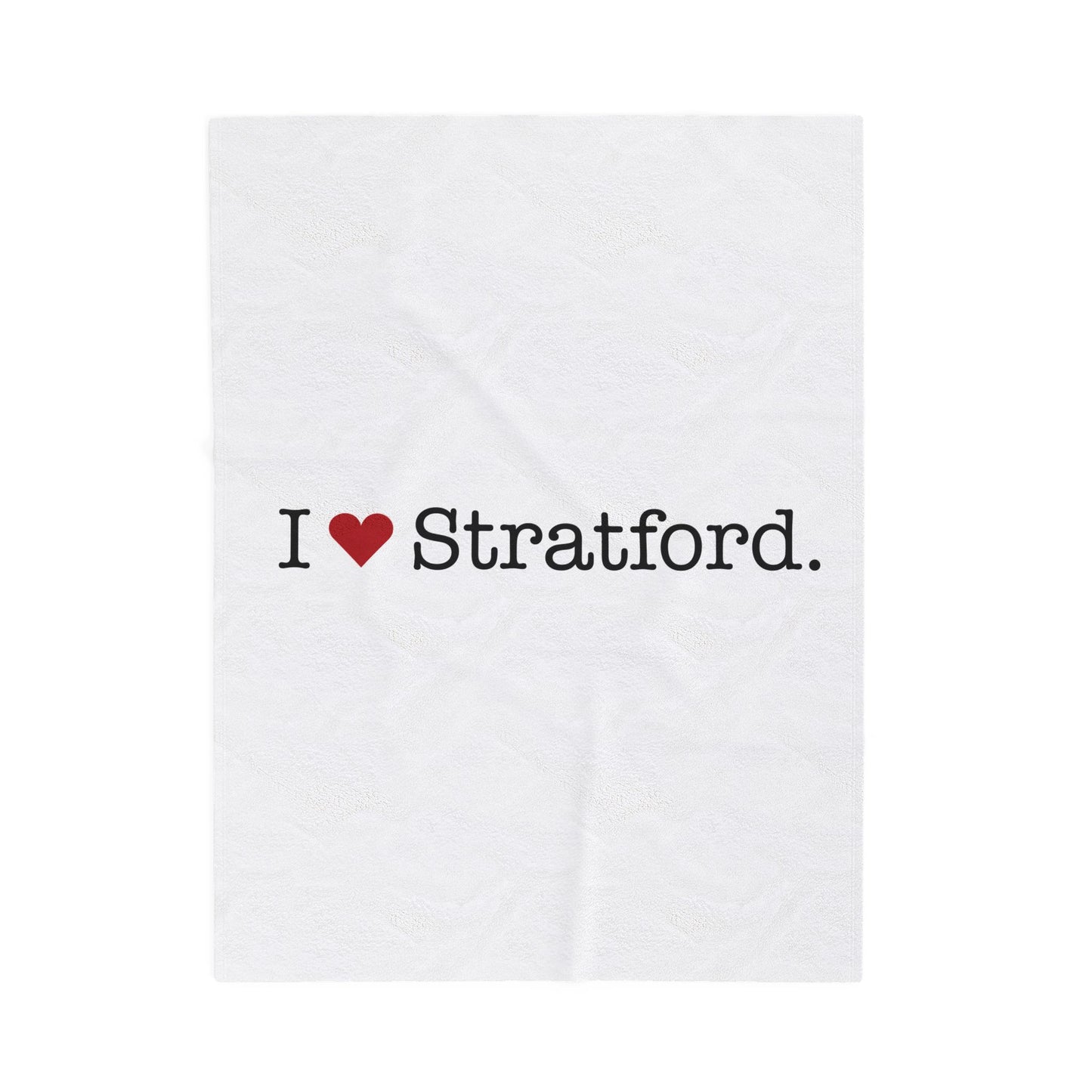 I Heart Stratford. Velveteen Plush Blanket